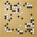 Board position at the end of game KPMC 2003 - Round 1 - Game 1: Goran Siska vs Cheong-hwan Kim