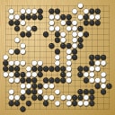 Board position at the end of game KPMC 2003 - Round 4 - Game 3: Yiguo Sun vs Dragan Barisic