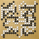 Board position at the end of game KPMC 2003 - Round 7 - Game 1: Satoshi Hiraoka vs Emil Nijhuis