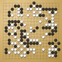 Board position at the end of game KPMC 2006 - Round 8 - Game 2: Yuqing Hu vs Satoshi Hiraoka