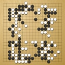 Board position at the end of game KPMC 2008 - Round 6 - Game 7: Dmytro Bogatskyy vs Kazumori Nagayo