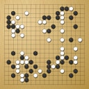 Board position at the end of game KPMC 2012 - Round 1 - Game 1: Seung-yu Han vs Zoljargal Tsetseg-Ulzii