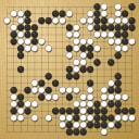 Board position at the end of game KPMC 2014 - Round 5 - Game 4: James Sedgwick vs Cheng-Jiun Juang