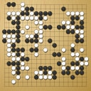 Board position at the end of game KPMC 2014 - Round 6 - Game 2: Yuqing Hu vs Cheng-Jiun Juang
