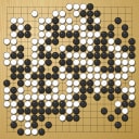 Board position at the end of game KPMC 2019 - Round 6 - Game 1: Xin He vs Won Jin Choi