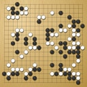 Board position at the end of game KPMC 2021 - Round 1 - Game 1: Seung-Gu Kim vs Gints Engelen